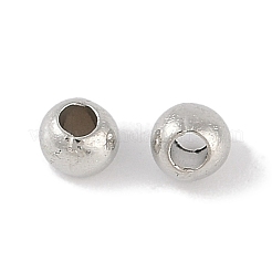 Ccbプラスチックラウンドビーズ  銀  3.5x3mm  穴：1.8mm&nbsp;ALUM-U001-07B-02