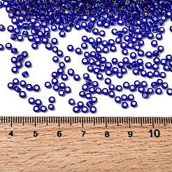 トーホー 8/0ラウンドビーズ  日本製シードビーズ  （銀で裏打ちされたコバルト28)個  3mm  穴：1mm  約222個/10g&nbsp;X-SEED-TR08-0028