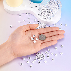 500Pcs Acrylic Horizontal Hole Letter Beads&nbsp;OACR-YS0001-03U