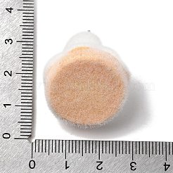 クリスマスフロッキー不透明樹脂ペンダント  プラチナトーンの鉄ループ付き  雪だるま  25x25x25mm  穴：2mm&nbsp;LS-RESI-F062-04D