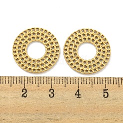 PVD真空メッキ304ステンレス鋼リンクリング  ツイストチェーンリング  18KGP本金メッキ  18x1mm  内径：8mm&nbsp;STAS-L278-080G