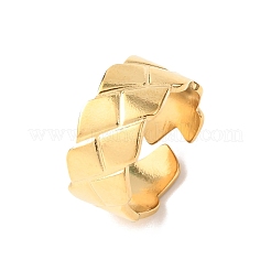 304 Stainless Steel Open Cuff Rings for Women&nbsp;RJEW-K309-29G