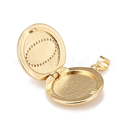 Brass Micro Pave Cubic Zirconia Locket Pendants&nbsp;KK-A161-53G