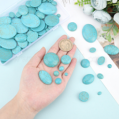 84Pcs 14 Style Synthetic Turquoise Cabochons&nbsp;TURQ-PH0001-02