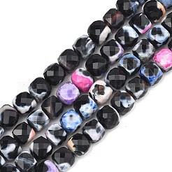 Natural Fire Crackle Agate Beads Strands&nbsp;G-H078-C49-6mm-06