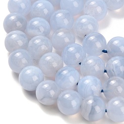 Natural Blue Lace Agate Beads Strands&nbsp;G-L634-B02-8mm