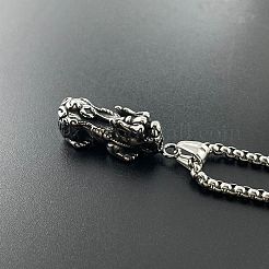 パンク 304 ステンレススチール パイシウ ペンダント ヒップホップ トレンディ メンズ ネックレス  ステンレス鋼色&nbsp;WA4144