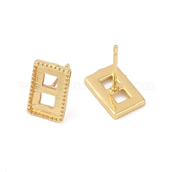 Brass Stud Earring Findings&nbsp;KK-F891-11G