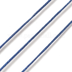 ナイロン編みコード  ジュエリー製作やマクラメ工芸用の中国結び紐  マリンブルー  0.8mm  38~40 m /ロール&nbsp;NWIR-C003-01A-19
