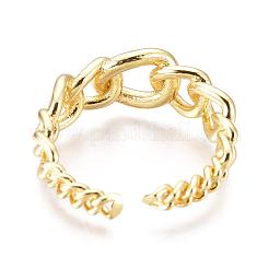 Adjustable Brass Cuff Rings&nbsp;RJEW-G104-10G