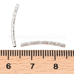 Brass Texture Curved Tube Beads&nbsp;KK-H250-01B-P