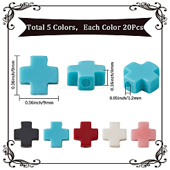 100Pcs 5 Colors Synthetic Coral Beads Strands&nbsp;CORA-SC0001-07