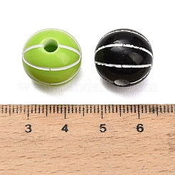スポーツ用不透明アクリルビーズ  クラフトビーズ  バスケットボール  ミックスカラー  16mm  穴：3.8mm  約227個/500g&nbsp;MACR-C043-01