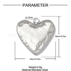 Valentine's Day 304 Stainless Steel Pendants&nbsp;STAS-OY014-86P