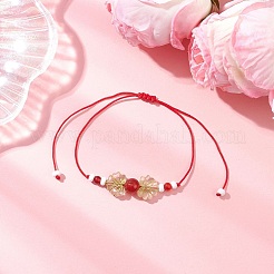 Natuarl Mixed Gemstone Bead Braided Bead Bracelets for Women&nbsp;BJEW-MZ00208