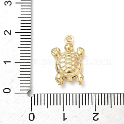 真鍮チャーム  鉛フリー＆カドミウムフリー  カメ  24KGP本金メッキ  17x10.5x3.5mm  穴：1.2mm&nbsp;LS-KK-H083-07G