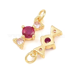Brass Micro Pave Fuchsia Cubic Zirconia Pendants&nbsp;CU-CBA7E9C-05G