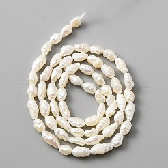 Natural Keshi Pearl Beads Strands&nbsp;PEAR-WH0006-01