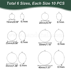 316L Stainless Steel Hoop Earring Findings&nbsp;STAS-UN0015-24P
