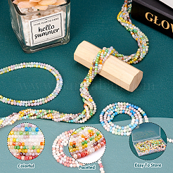 10 Strands 10 Style Faceted Glass Beads Strands&nbsp;GLAA-TA0001-47
