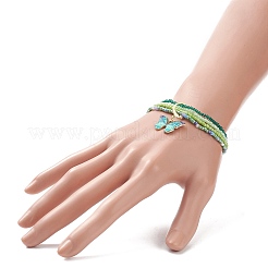 Glass Seed Beads Beaded Multi-strand Bracelets&nbsp;BJEW-JB09072