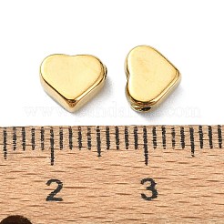 イオンプレーティング（IP）304ステンレスビーズ  ハート  18KGP本金メッキ  6x7x3mm  穴：1.4mm&nbsp;STAS-C089-02C-G