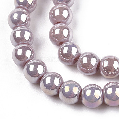 Electroplate Opaque Glass Beads Strands&nbsp;GLAA-T032-P4mm-AB07