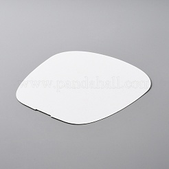白紙ファンカードストック  ハンドヘルドパドルファンの塗装用。  ホワイト  180x171x0.5mm  穴：9x5mm&nbsp;DIY-WH0043-70