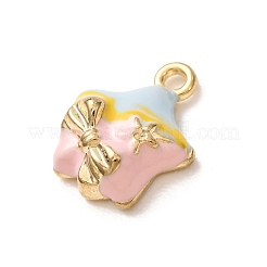 Brass Enamel Pendants&nbsp;KK-CBA260B-13G