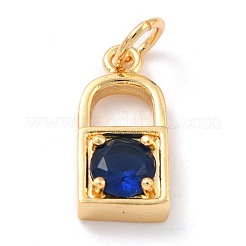 Real 18K Gold Plated Brass Micro Pave Cubic Zirconia Charms&nbsp;ZIRC-L100-080G