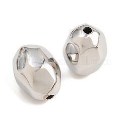 304ステンレススチールスペーサービーズ  質感のある楕円形のビーズ  変色なし  ステンレス鋼色  21x16mm  穴：3mm&nbsp;SA-CBAEA99-01P