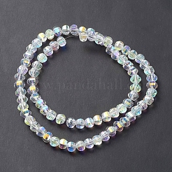 Electroplate Transparent Glass Beads Strands&nbsp;EGLA-K015-13G