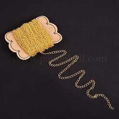 アイアン製ツイストチェーン  溶接されていない  カード用紙付き  ミックスカラー  5.5x3.5x0.5mm&nbsp;CH-PH0001-09