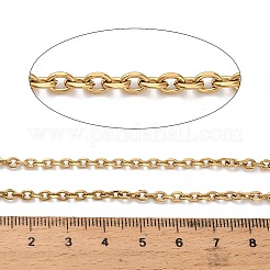 316サージカルステンレススチールアズキチェーン  溶接されていない  スプールで  イオンプレーティング（ip）  ゴールドカラー  4x3x0.7mm&nbsp;CHS-B010-02A-G