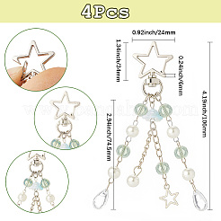 4Pcs Acrylic & ABS Plastic Pearl Jellyfish Pendant Decorations&nbsp;KEYC-SP0001-32A