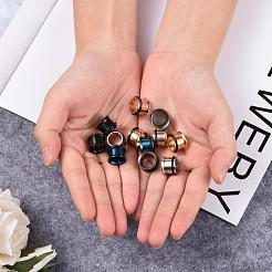 12Pcs 6 Colors 316 Surgical Stainless Steel Screw Ear Gauges Flesh Tunnels Plugs&nbsp;STAS-YW0001-16B