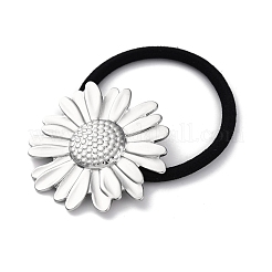 304ステンレスヘアタイ  ナイロンコード付き  ヒマワリ  ステンレス鋼色  内径：45mm&nbsp;OHAR-G017-01P