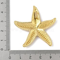 304ステンレスペンダント  イオンプレーティング（ip）  ヒトデ  18KGP本金メッキ  43.5x43x7mm  穴：5.5x3mm&nbsp;STAS-D376-11B-G