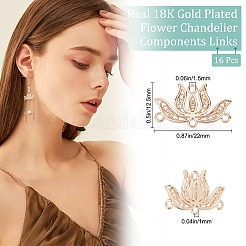 16Pcs Brass Chandelier Components Links&nbsp;KK-BBC0004-64