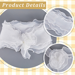 シフォンショール  女性用ラップ  雪  1780x250mm&nbsp;AJEW-WH20054-037A