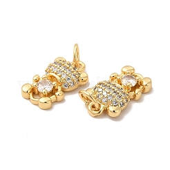 Rack Plating Brass Micro Pave  Cubic Zirconia Pendants&nbsp;KK-B068-39G