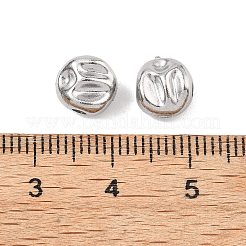 304ステンレス鋼のハンマービーズ  ナゲット  ステンレス鋼色  8x6.5mm  穴：1.8mm&nbsp;STAS-B127-01P-02
