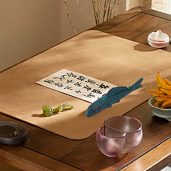 魚鉄中国書道ペーパーウェイトキャスト  ペーパーウェイトブラシホルダー  シーグリーン  190x25x41mm&nbsp;AJEW-WH0455-138