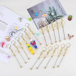 16Pcs Alloy Bar Beadable Keychain for Jewelry Making DIY Crafts&nbsp;KEYC-SZ0001-16G