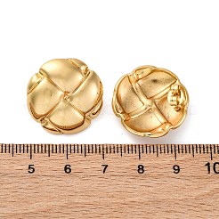 女性用304ステンレススチールスタッドピアス  イオンプレーティング（ip）  フラットラウンド  18KGP本金メッキ  21mm&nbsp;EJEW-L296-029G