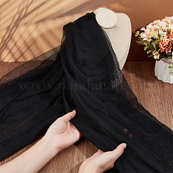 2mのポリエステルメッシュ生地  衣料品用  ブラック  63~66-7/8インチ（1600~1700mm）&nbsp;DIY-WH0002-91A