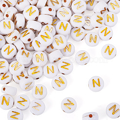 500Pcs Plating Acrylic Beads&nbsp;PACR-TADJ0001-01N