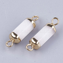 Electroplate Natural  White Jade  Links connectors&nbsp;G-S344-01K