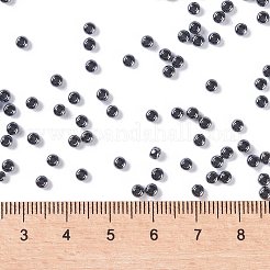 MIYUKIラウンドロカイユビーズ  日本製シードビーズ  8/0  （rr451)ガンメタル  3mm  穴：1mm  約2111~2277個/50g&nbsp;SEED-X0055-RR0451