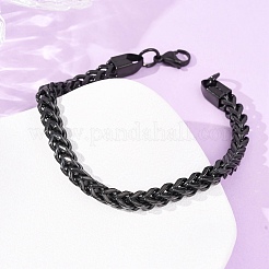 304 Stainless Steel Cuban Link
Chain Bracelets for Women Men&nbsp;BJEW-F527-07EB